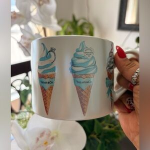 Large Fashion Blue Ice Cream Cone Mug. 18oz 🩵